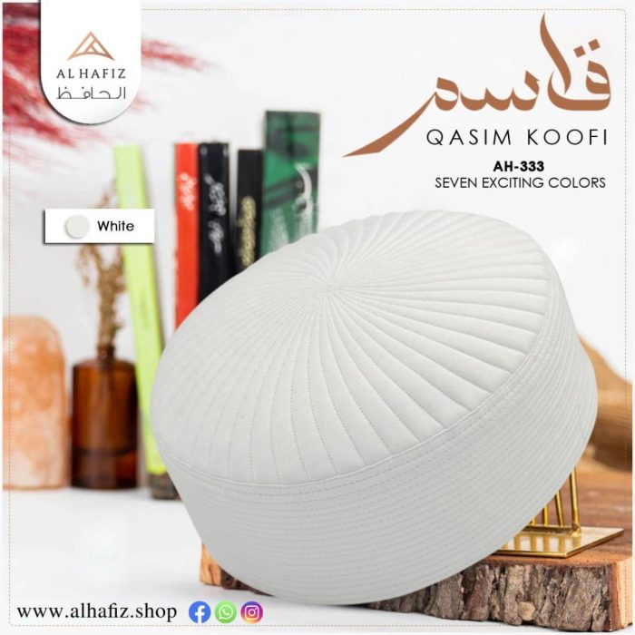 Qasim Hard Koofi Cap – Premium Structured Islamic Prayer Cap for Men - Image 3